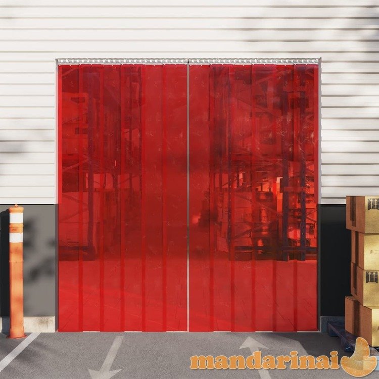 Durų užuolaida, raudona, 300mmx2,6mm, 10m, pvc