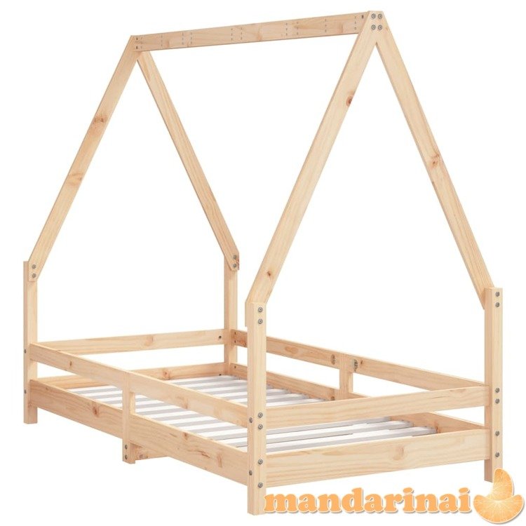 Vaikiškos lovos rėmas, 80x160cm, pušies medienos masyvas