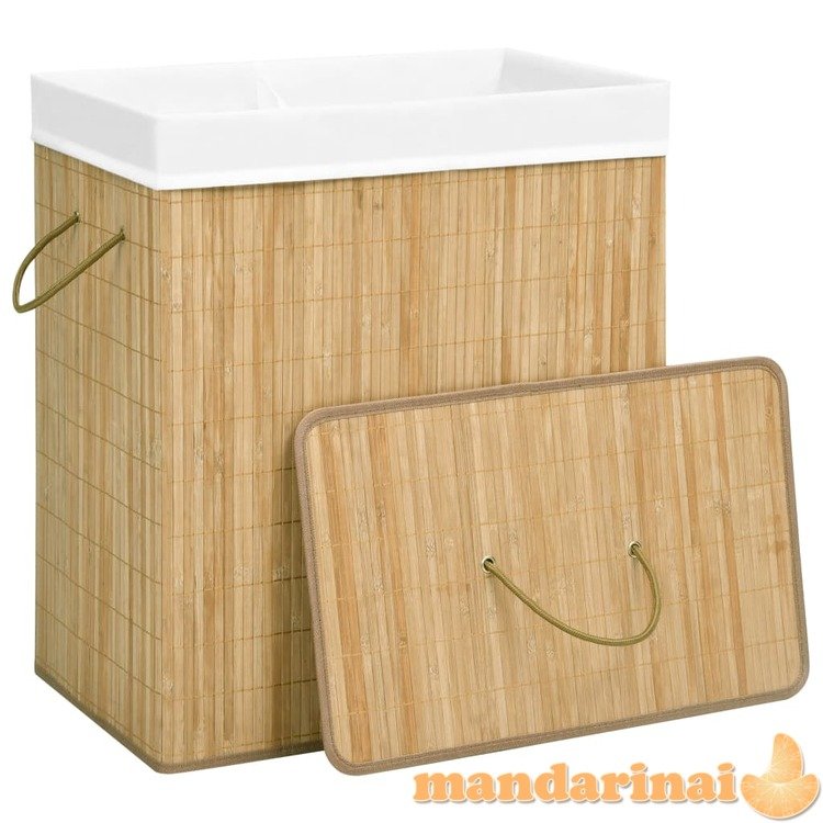 Skalbinių krepšys, bambukas, 100l
