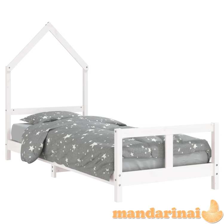 Vaikiškos lovos rėmas, baltas, 80x200cm, pušies masyvas