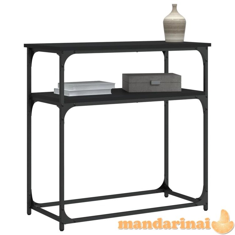 Konsolinis staliukas, juodas, 75x35,5x75cm, apdirbta mediena