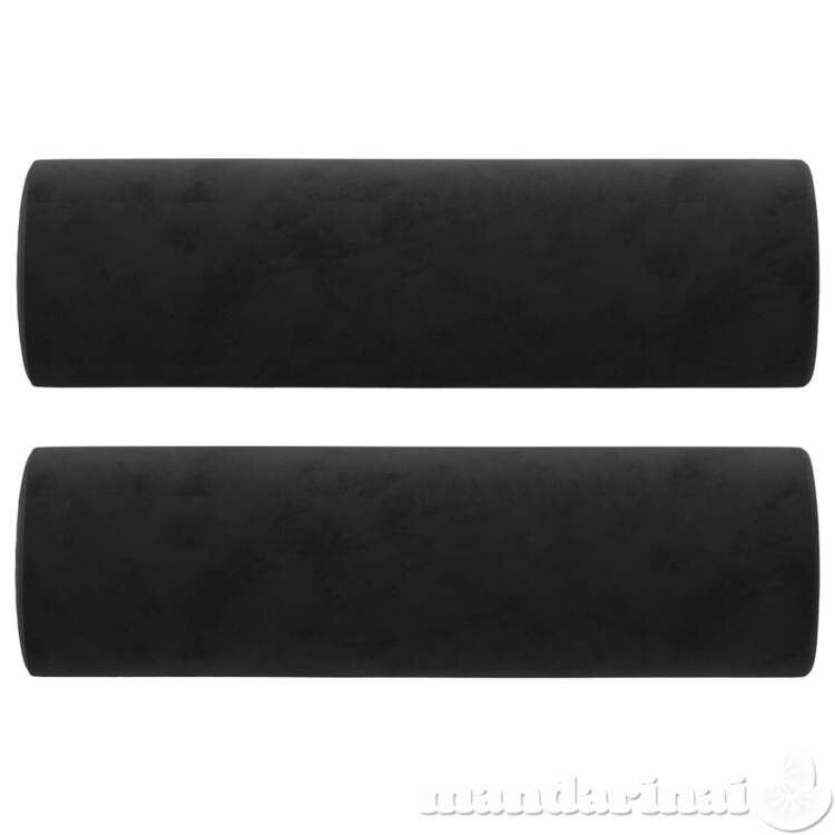 Pagalvėlės, 2vnt., juodos spalvos, 15x50cm, aksomas