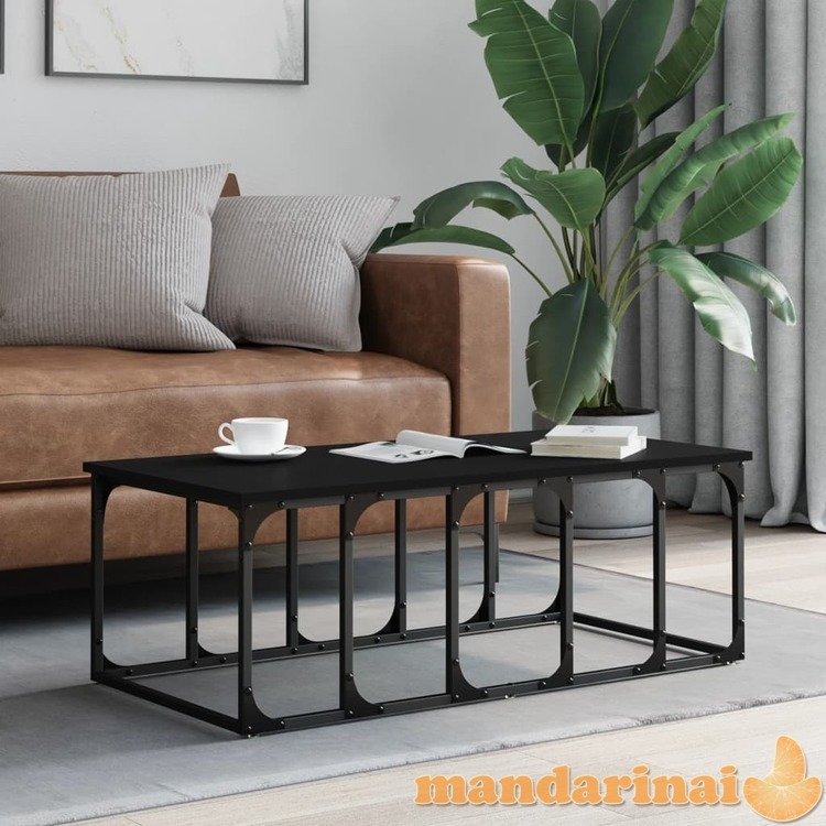 Kavos staliukas, juodas, 100x50x35,5cm, apdirbta mediena