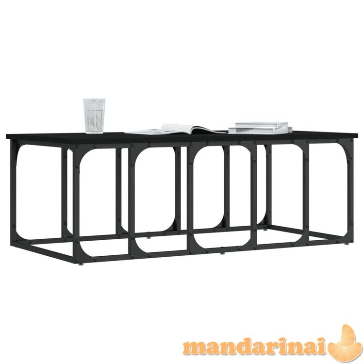 Kavos staliukas, juodas, 100x50x35,5cm, apdirbta mediena