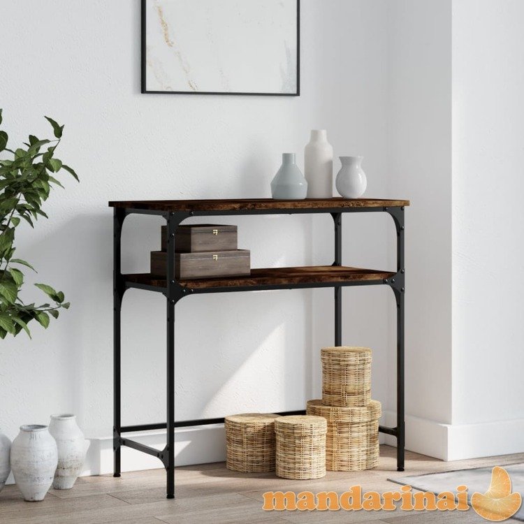 Konsolinis staliukas, dūminio ąžuolo, 75x35,5x75cm, mediena