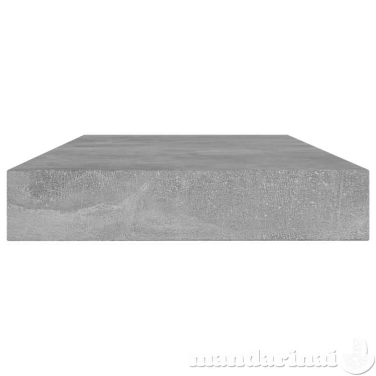 Knygų lentynos plokštės, 4vnt., betono pilkos, 80x10x1,5cm, mdp