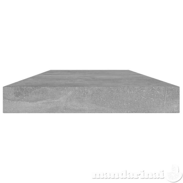 Knygų lentynos plokštės, 4vnt., betono pilkos, 40x10x1,5cm, mdp