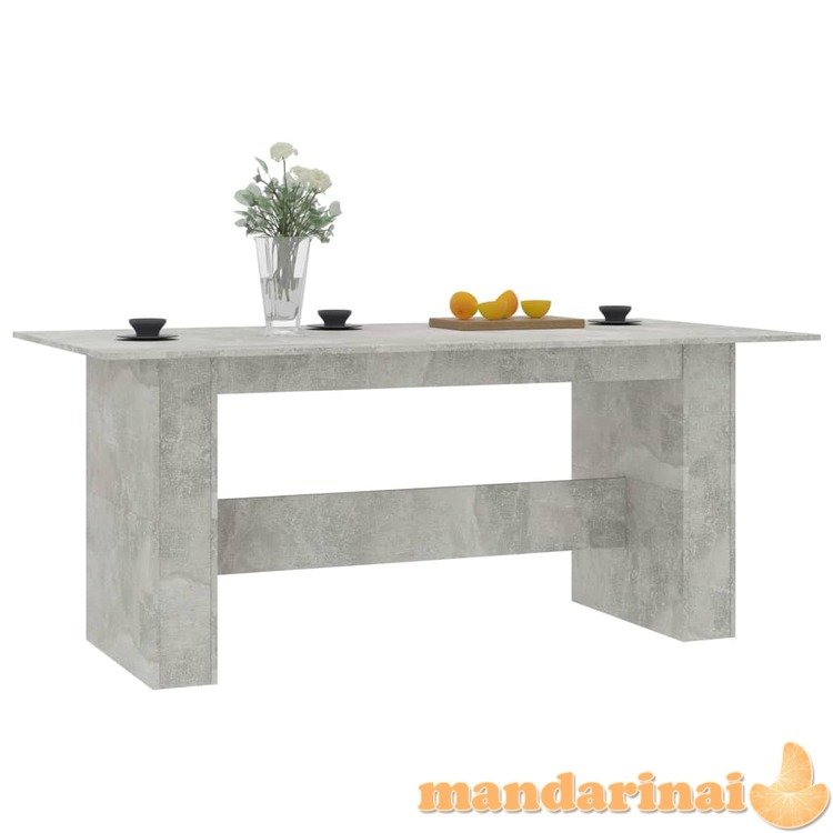 Valgomojo stalas, betono pilkos spalvos, 180x90x76cm, mdp