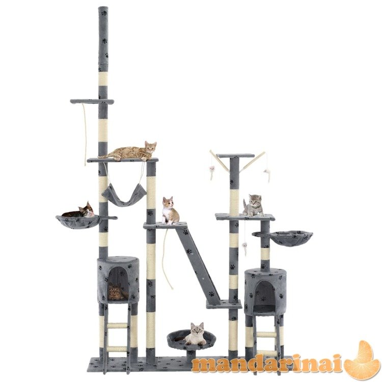 Draskyklė katėms su stov. iš sizalio, 230-250cm, pilk. sp. pėd.
