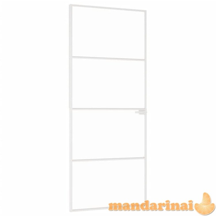 Vidaus durys, baltos, 83x201,5cm, grūdintas stiklas/aliuminis