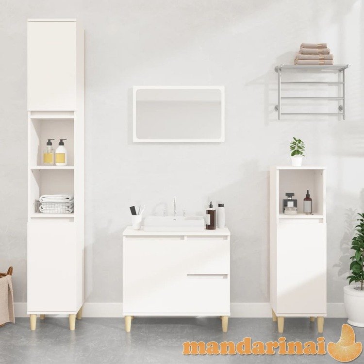 Vonios kambario spintelė, balta, 65x33x60cm, apdirbta mediena