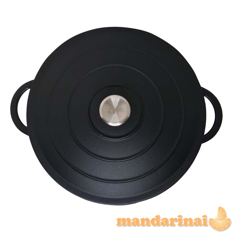 Apvalus emaliuotas ketaus puodas 