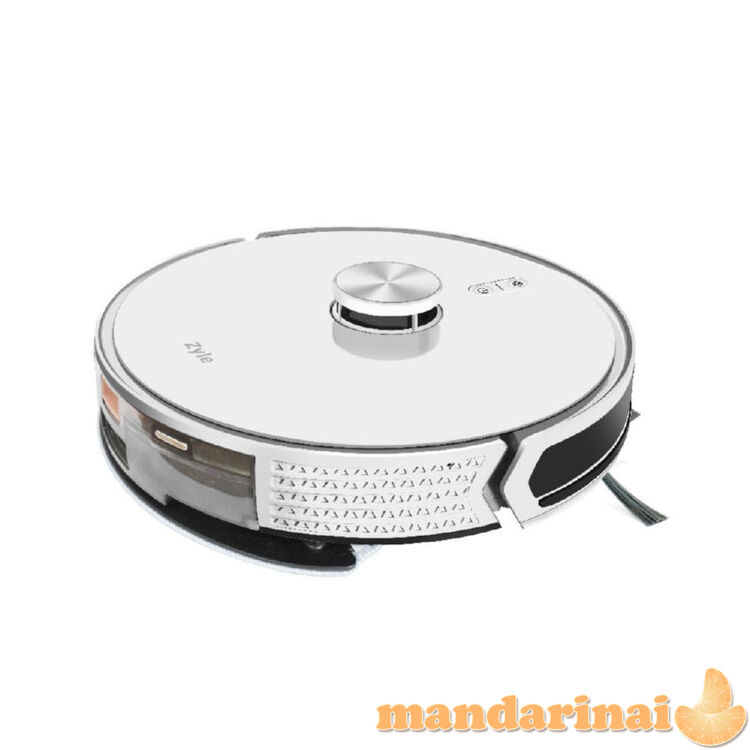 Plaunantis robotas siurblys su dulkių išpylimo stotele, 