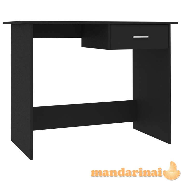 Rašomasis stalas, juodos spalvos, 100x50x76cm, mdp