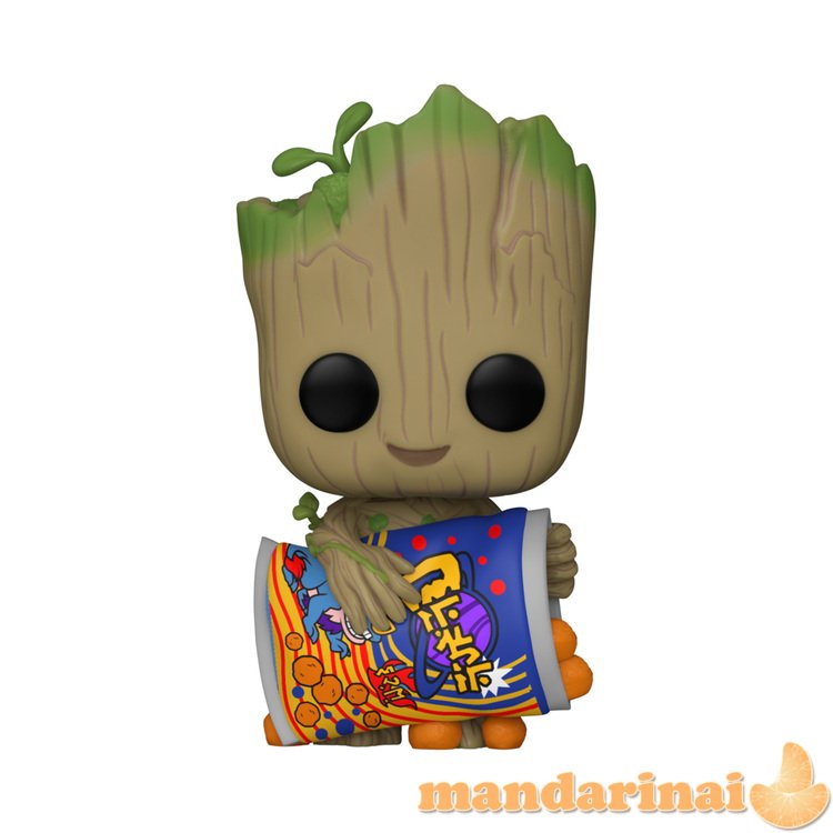 FUNKO POP! Vinilinė figūrėlė: I Am Groot - Groot with cheese puffs, 11,4 cm