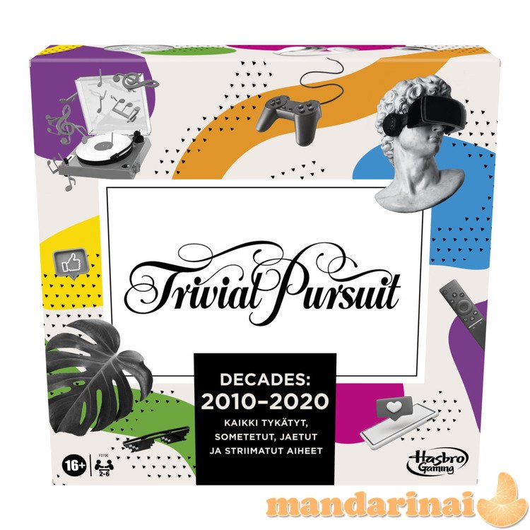 TRIVIAL PURSUIT Board games Decades 2010 to 2020 (in Finnish lang.)