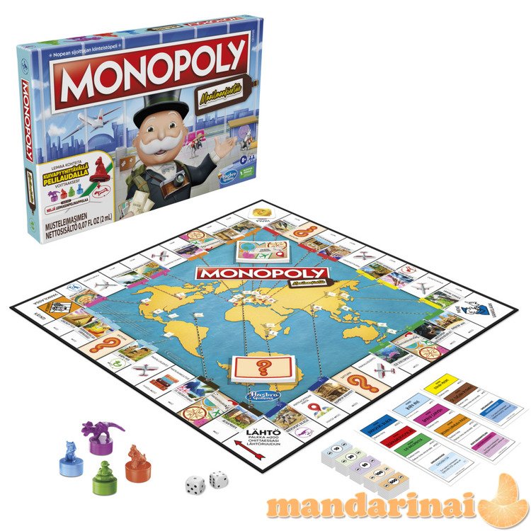 MONOPOLY Board game World Tour (In Finnish lang.)