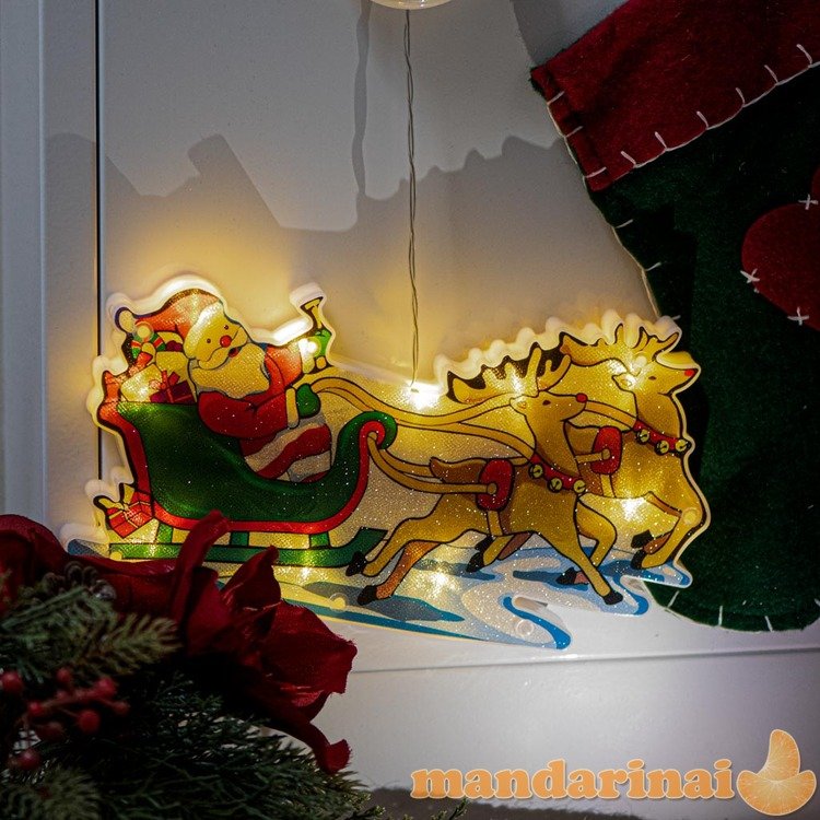LED pakabinami šviestuvai Kalėdų puošmena Kalėdų senelio rogės.