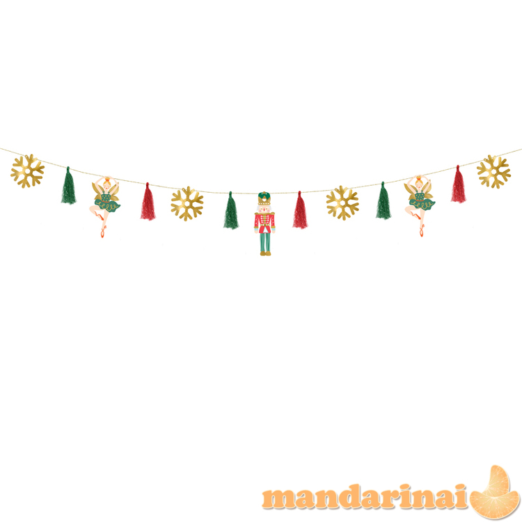 Paper garland Nutcracker, mix, 2m