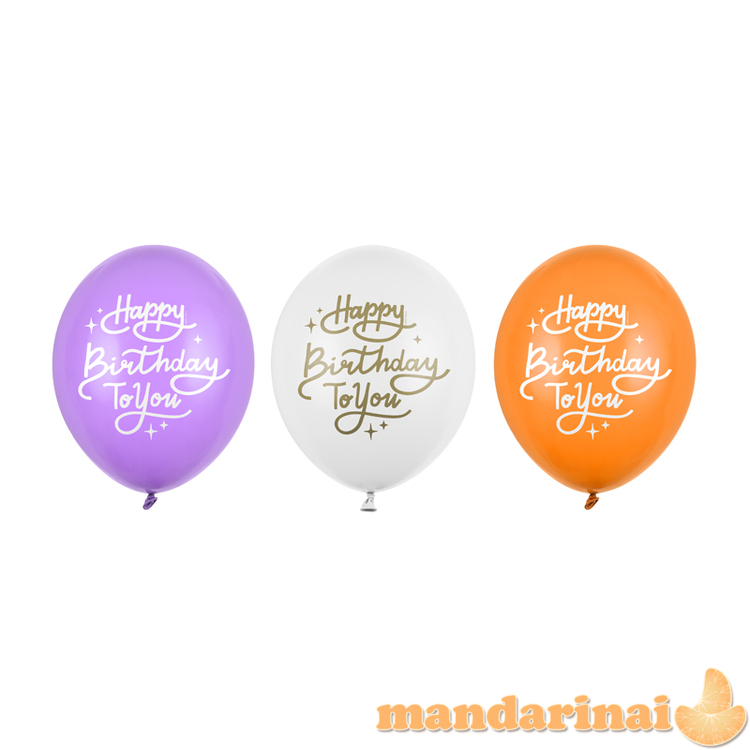 Balionai &bdquo;Happy Birthday To You&quot  30cm, 1 pak. / 50 vnt.