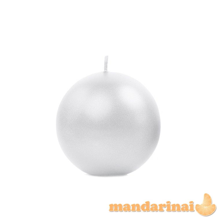 Candle Sphere, metallic, pearl, 6cm (1 pkt / 10 pc.)