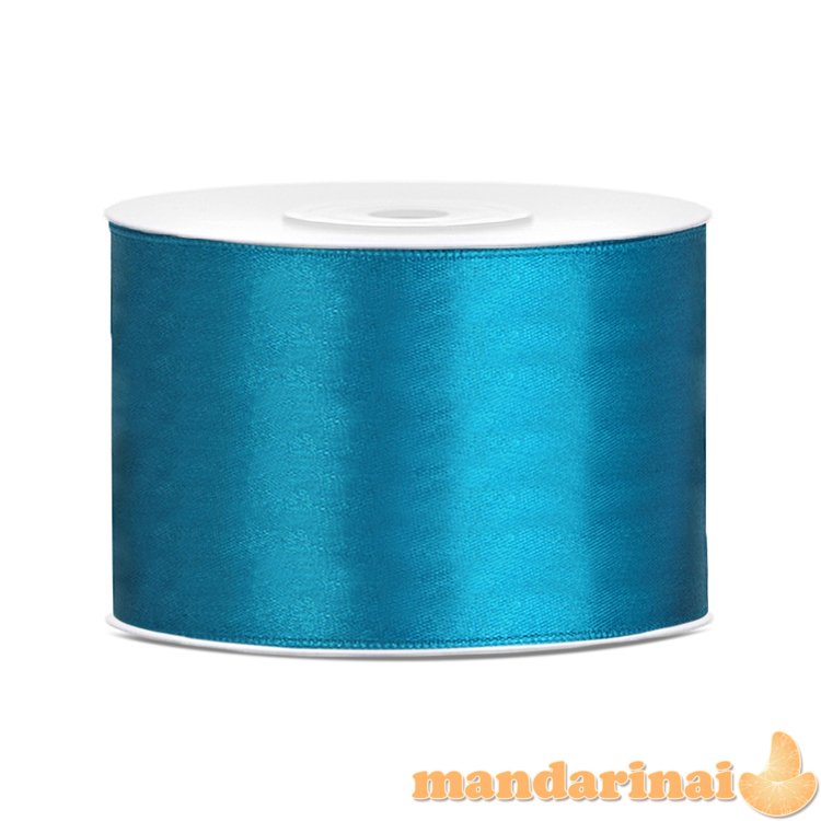 Satin Ribbon, turquoise, 50mm/25m