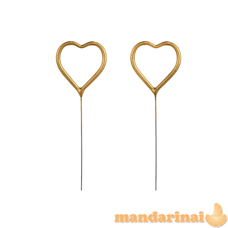 Sparklers Heart, gold, 16.5cm (1 pkt / 2 pc.)