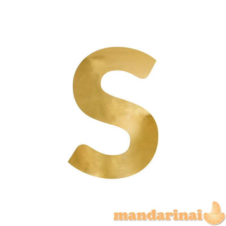Mirror letter   S  , gold, 42x61 cm
