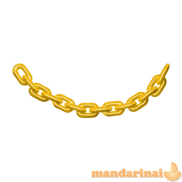 Foil balloon garland Chain, gold (1 pkt / 14 pc.)