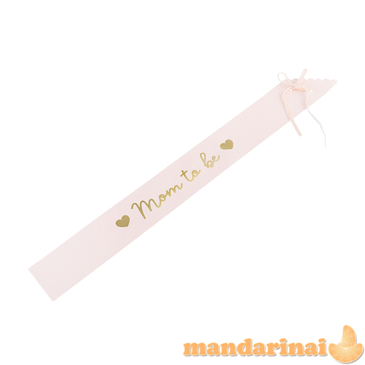 Sash Mom to be, pale pink, 75 cm