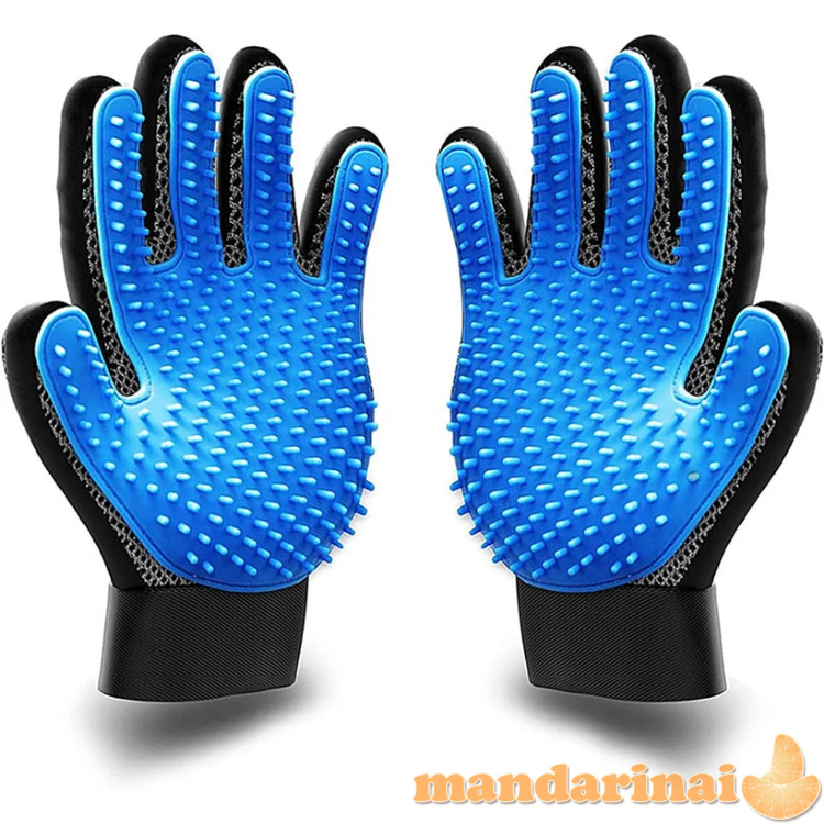 Pirštinė šukos augintinio kailio priežiūrai