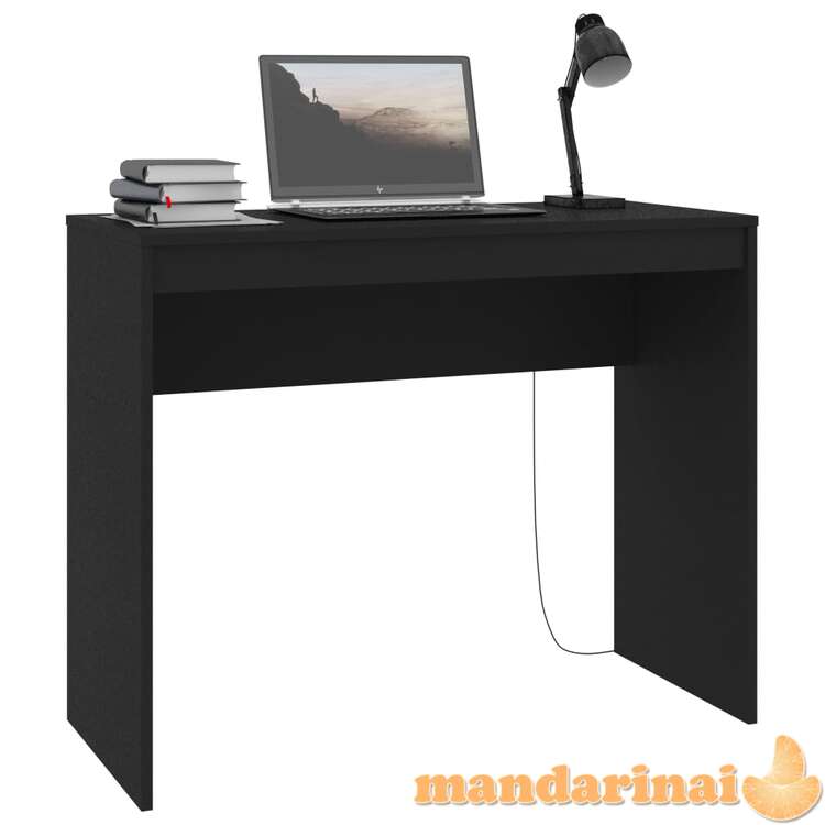 Rašomasis stalas, juodos spalvos, 90x40x72cm, apdirbta mediena