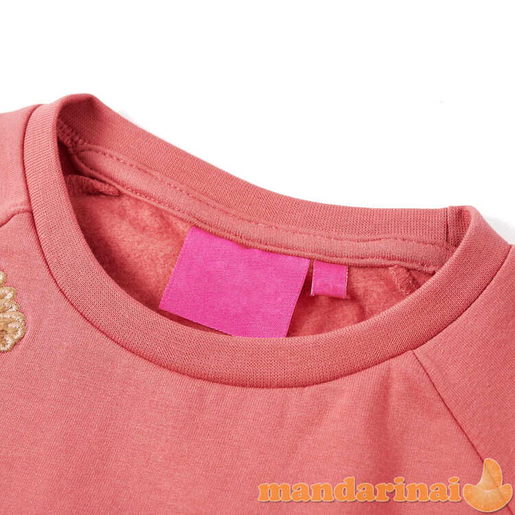 Vaikiškas sportinis megztinis, sendintos rožinės spalvos, 104 dydžio