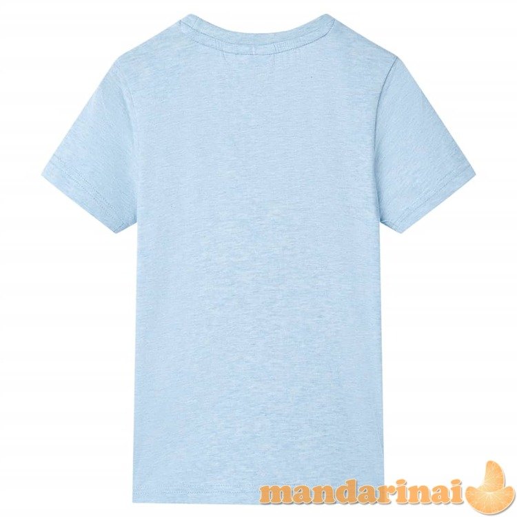 Vaikiški marškinėliai, šviesios mėlynos spalvos mišinys, 104 dydžio