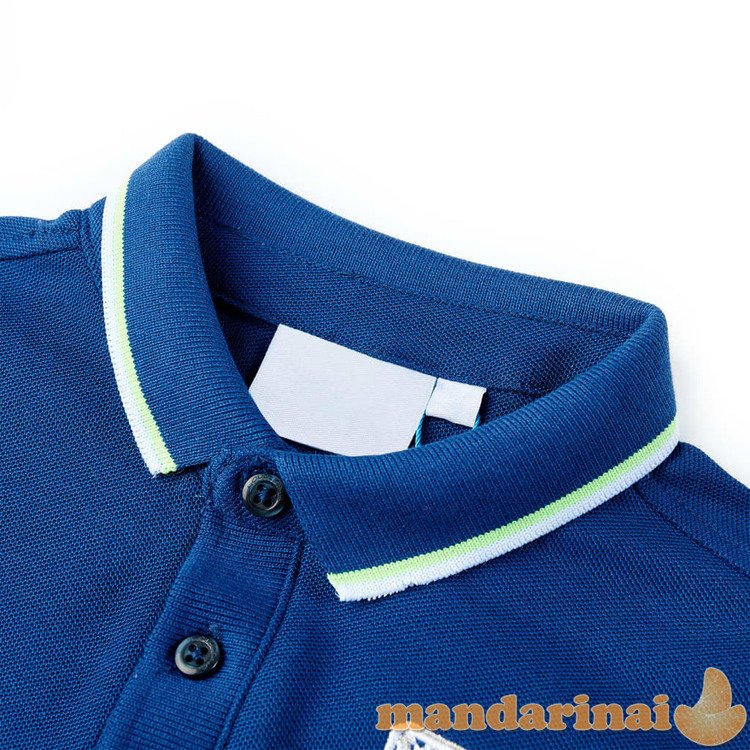 Vaikiški polo marškinėliai, tamsiai mėlynos spalvos, 116 dydžio
