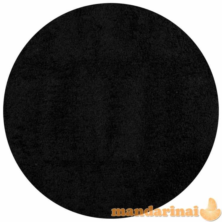Shaggy tipo kilimas, juodos spalvos, 80cm, aukšti šereliai