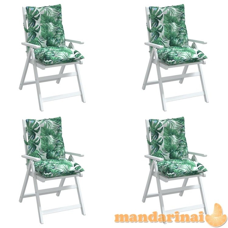 Kėdės pagalvėlės, 4vnt., oksfordo audinys, su lapais