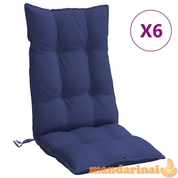 Kėdės pagalvėlės, 6vnt., tamsiai mėlynos, oksfordo audinys