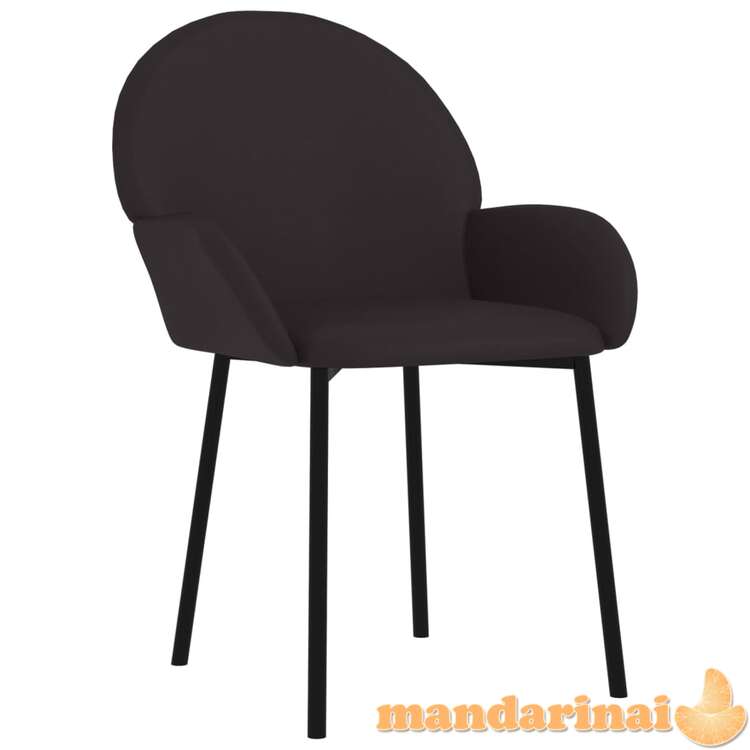 Valgomojo kėdės, 2 vnt., juodos, dirbtinė oda
