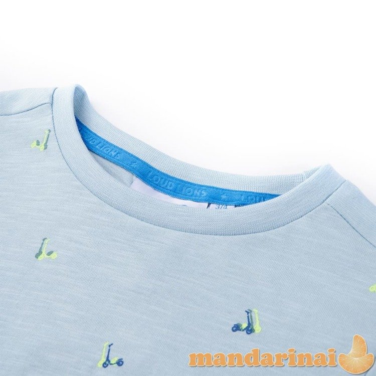 Vaikiški marškinėliai, šviesiai mėlynos spalvos, 140 dydžio