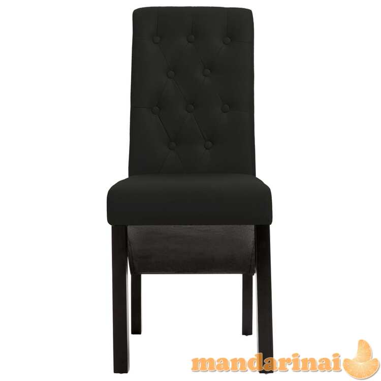 Valgomojo kėdės, 4vnt., juodos spalvos, audinys