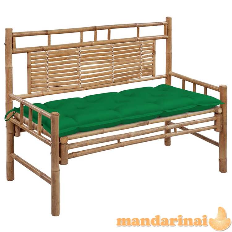 Sodo suoliukas su pagalvėle, 120cm, bambukas (41504+314949)