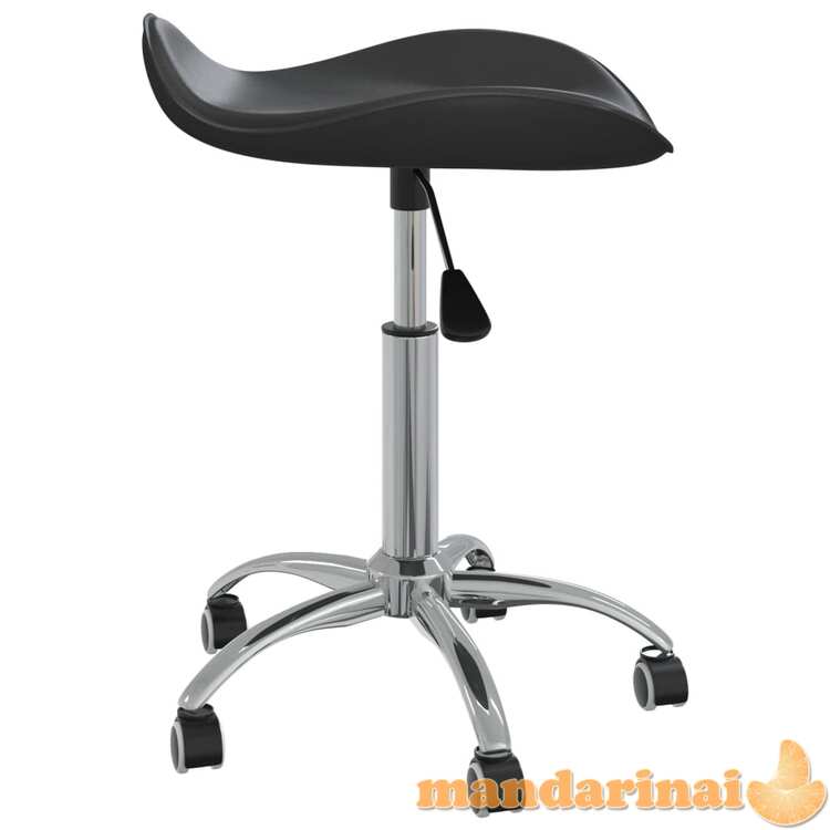 Pasukama valgomojo kėdė, juodos spalvos, dirbtinė oda (323684)