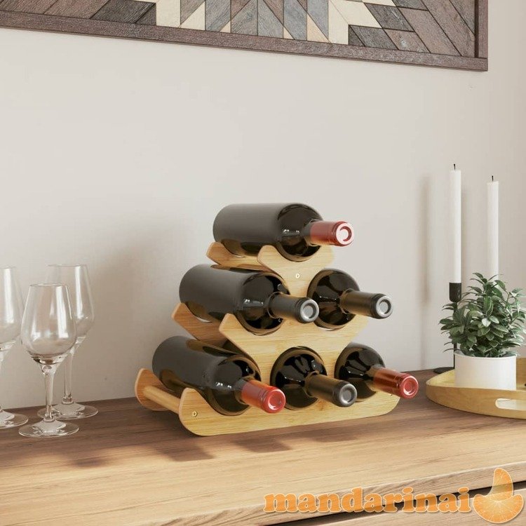 Stovas vynui skirtas 6 buteliams, 35x18x25,5cm, bambukas