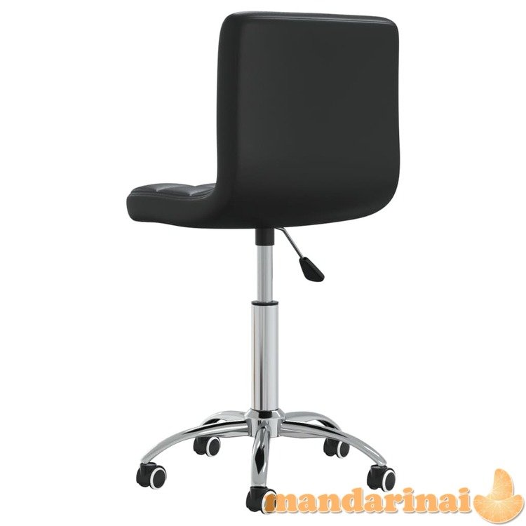 Pasukama valgomojo kėdė, juodos spalvos, dirbtinė oda (334334)