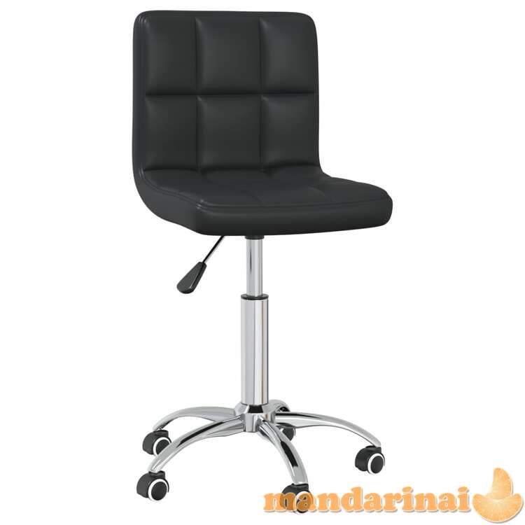 Pasukama valgomojo kėdė, juodos spalvos, dirbtinė oda (334334)