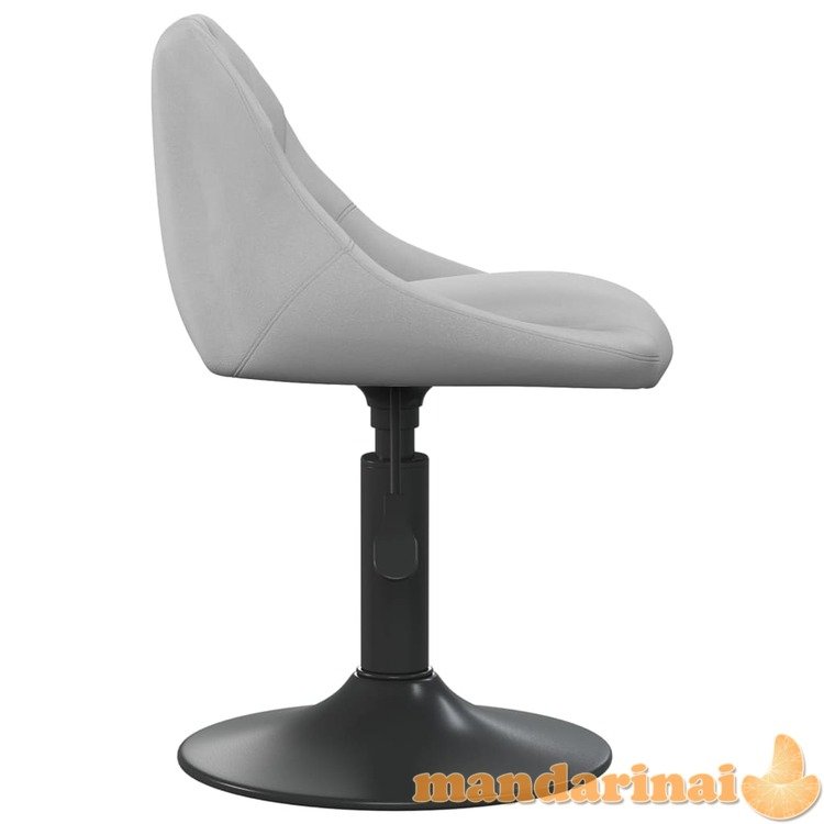 Valgomojo kėdė, šviesiai pilkos spalvos, aksomas (335316)