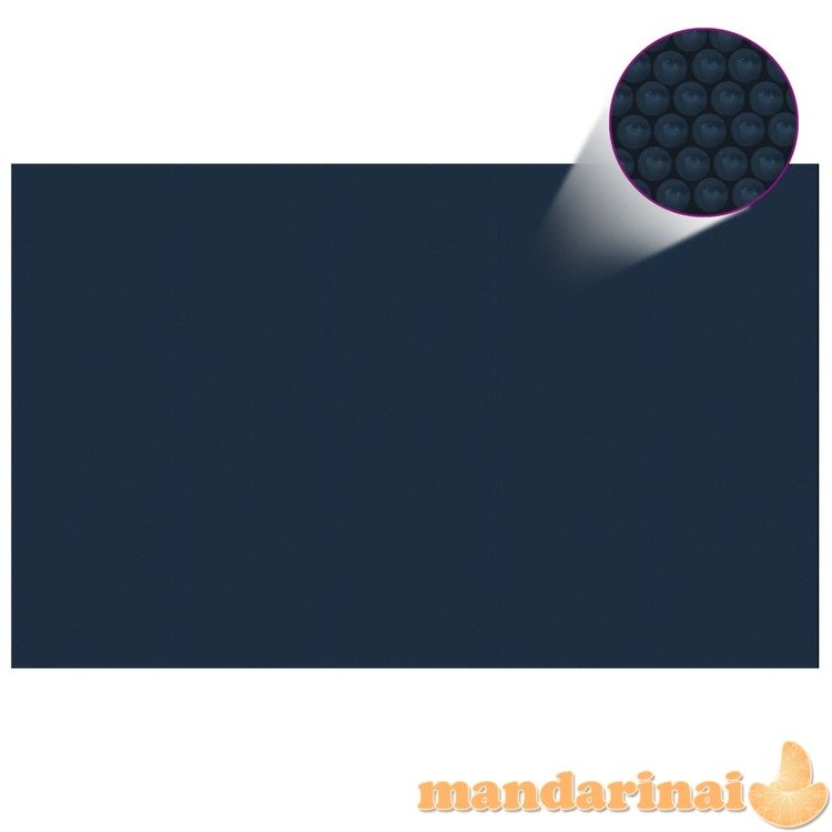 Saulę sugerianti baseino plėvelė, juoda/mėlyna, 800x500cm, pe
