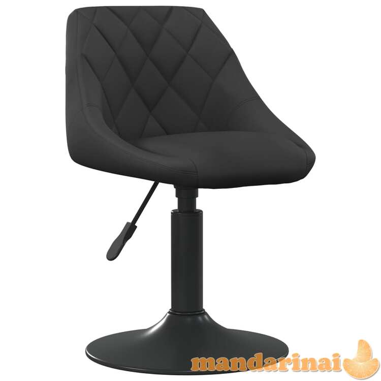 Valgomojo kėdė, juodos spalvos, aksomas (335313)