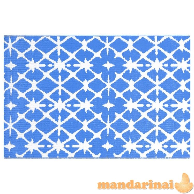 Lauko kilimas, mėlynos ir baltos spalvos, 120x180cm, pp